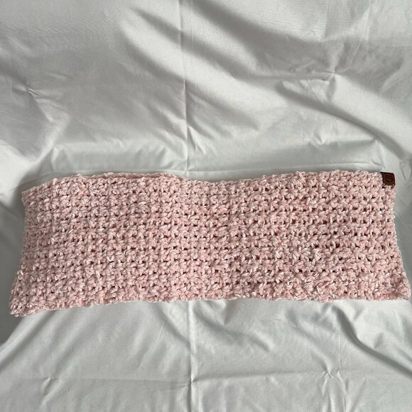 Winfall Whimsies Accessories - Handmade Pink Crochet Infinity Scarf By Winfall Whimsies